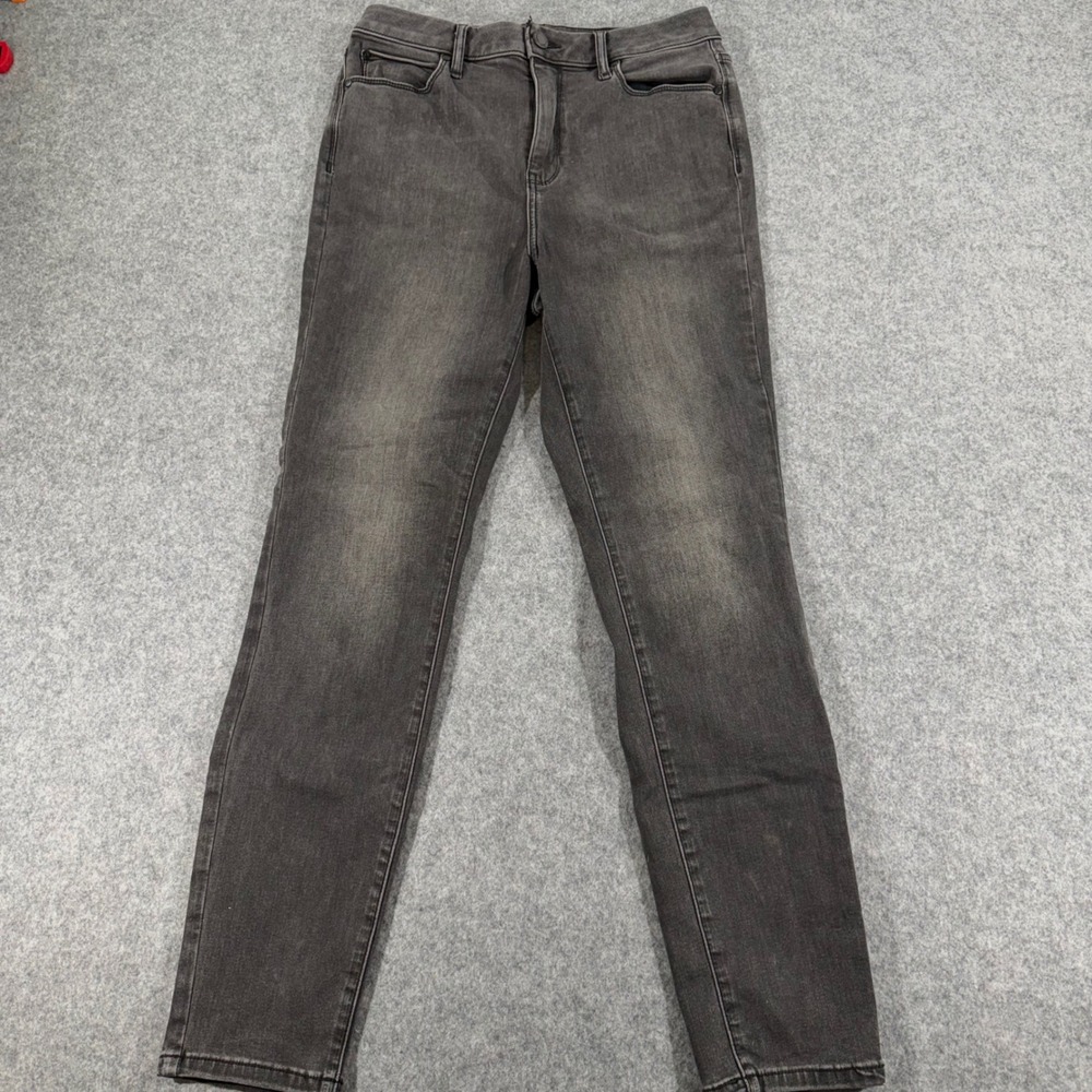 Simply Vera Vera Wang Skinny Jeans Womens 8‎ Charcoal Gray Faded Denim High Rise